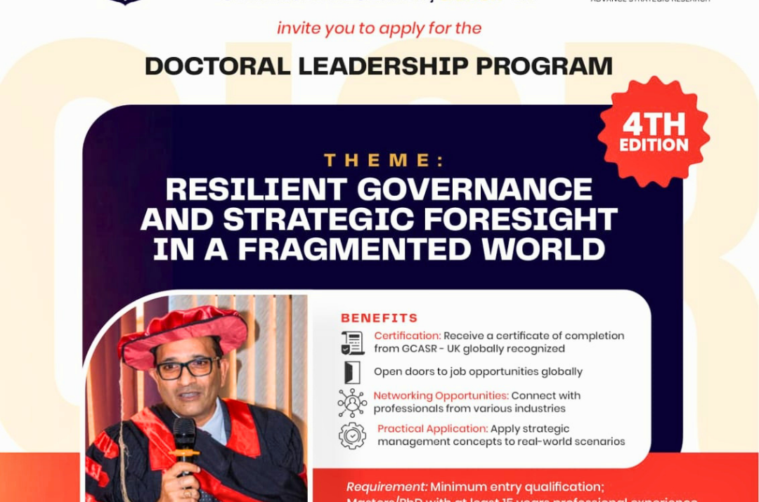 Join the Doctoral Leadership Program and Earn a Globally Recognized Honorary Doctoral Award