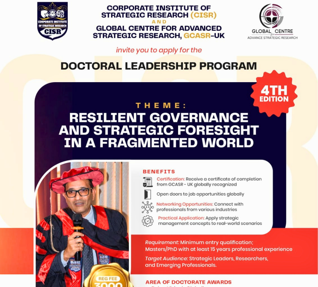 Earn an Honorary Doctorate – Leadership Program 2026